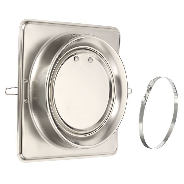 1 Set 6.3" Stainless Steel Backdraft Damper with Ducting Hose Clamp Silver Bed Bath & Beyond